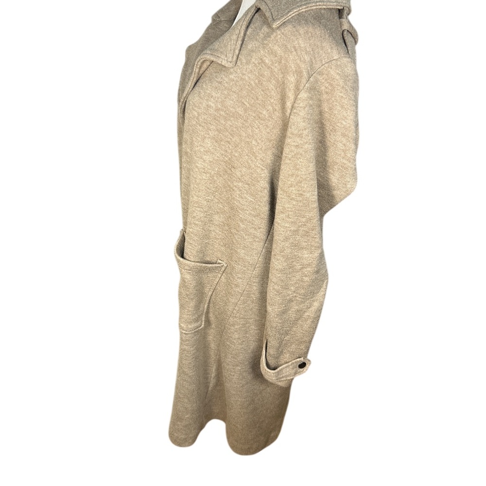 BB Dakota Steve Madden Open Front Duster Jacket Beige Knit Cardigan Sz Medium - Picture 4 of 7